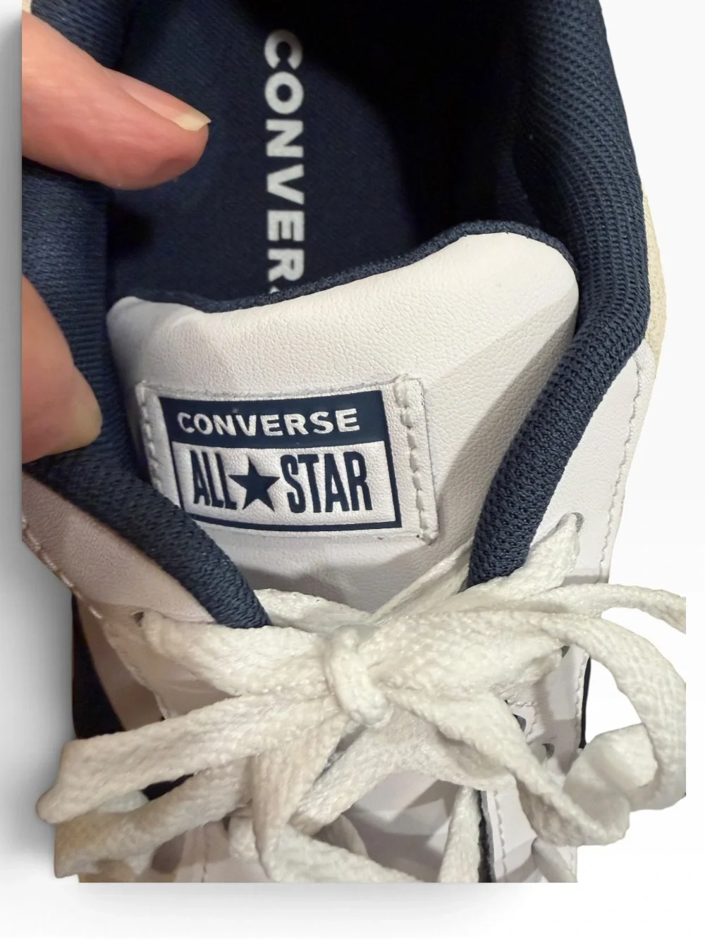 NEW Converse Pro Blaze Classic Ox Leather White Navy Shoes Mens Sz 11